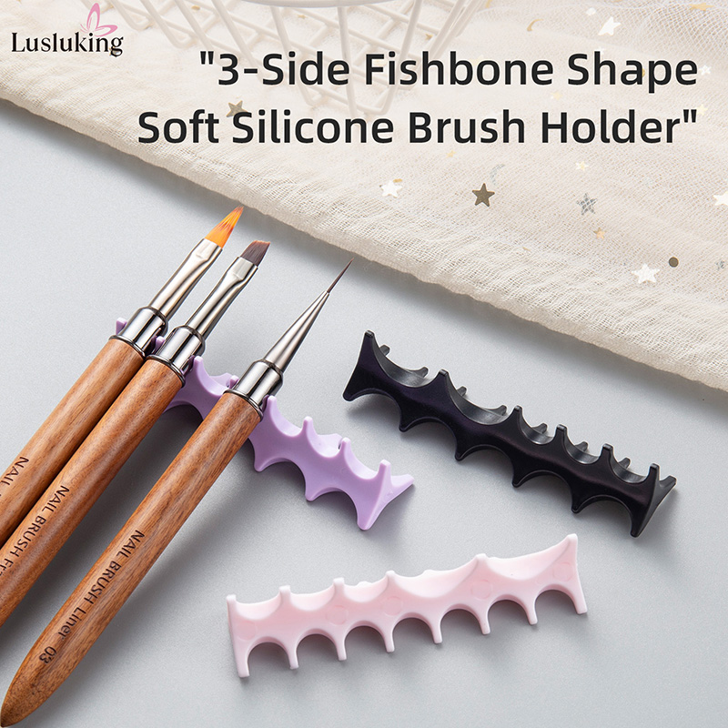 AliExpress Silicone Fishbone Nail Art Brush Holder