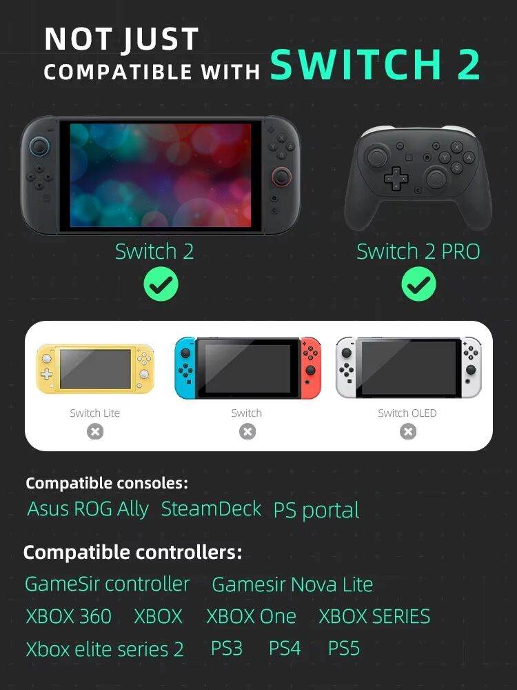 AliExpress Silicone Grip Cover for Switch 2 Game Controllers, Thumb Stick Protector Accessories, view 5
