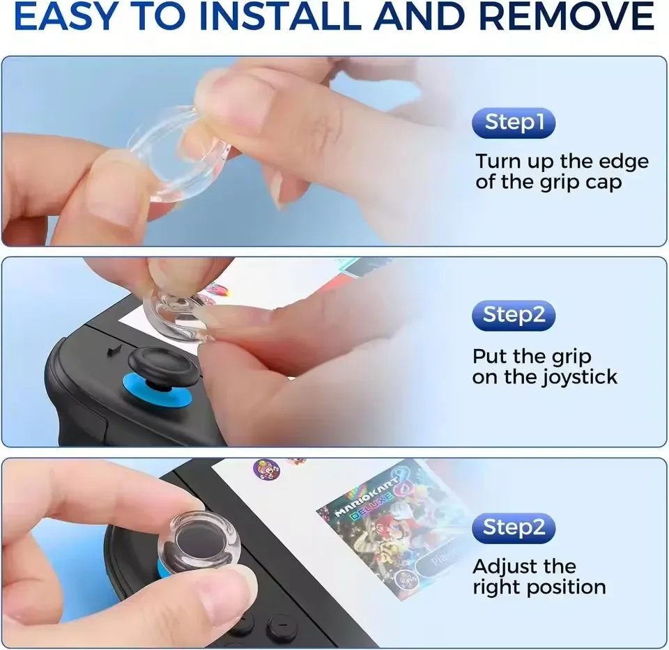 AliExpress Silicone Joystick Thumb Stick Grip Cover for Nintend Switch 2 NS2 Gamepad Joysticks Protectors Anti Slip Caps For Switch2, view 4
