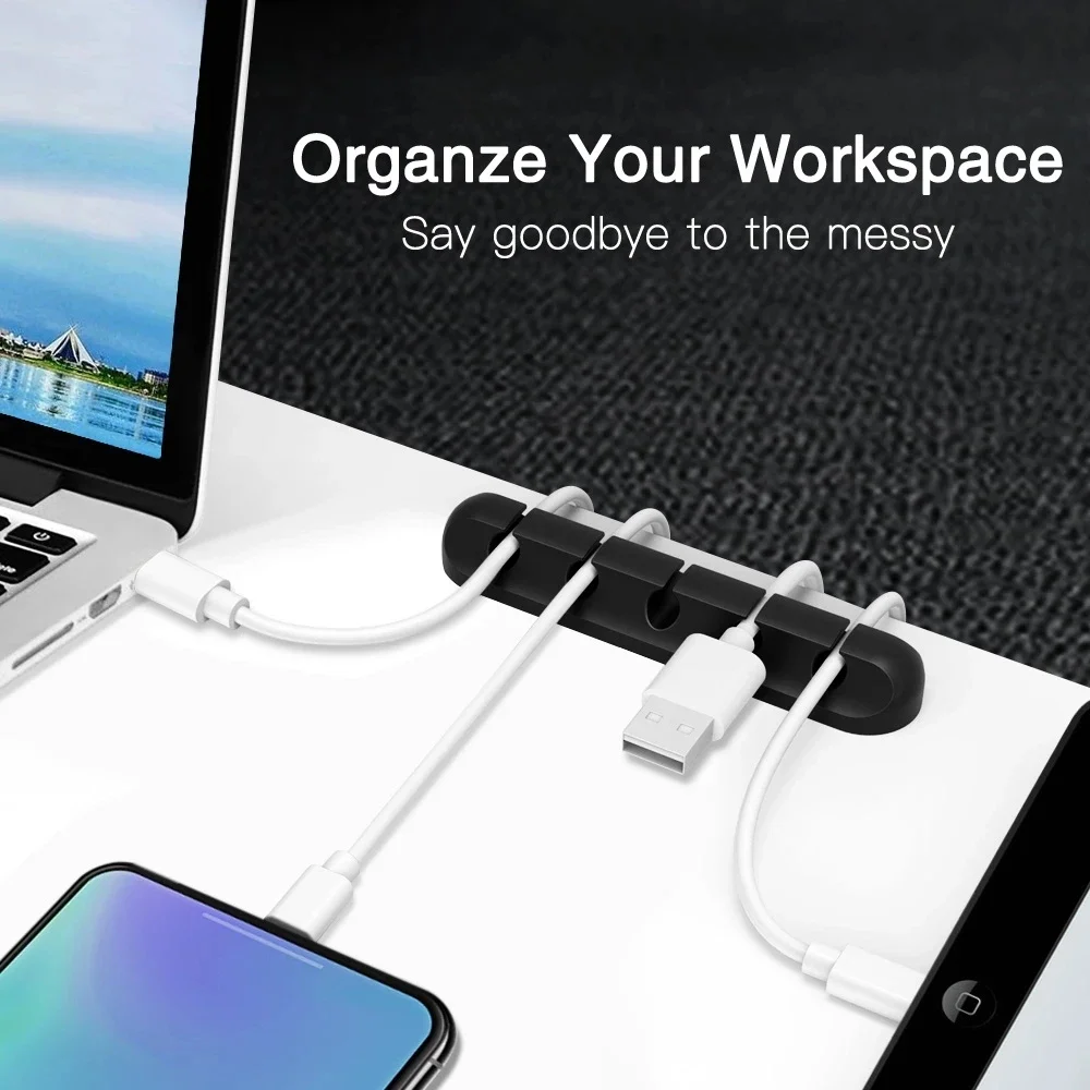 AliExpress Silicone USB Cable Winder and Clip Organizer, view 2