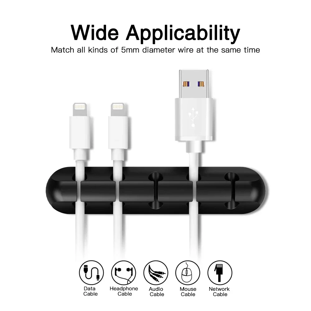 AliExpress Silicone USB Cable Organizer Winder Clips, view 3