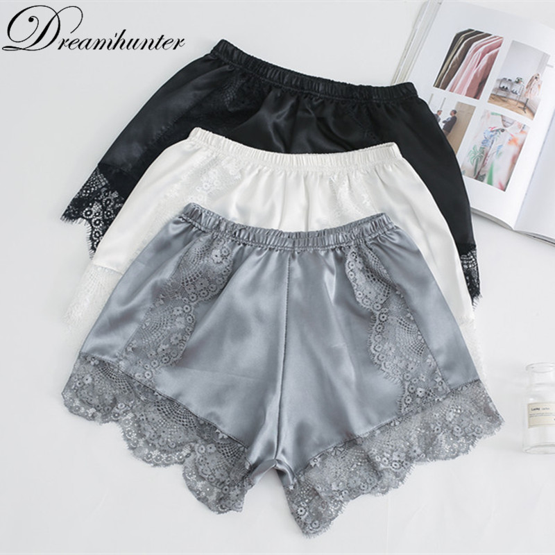 AliExpress Silk Lace Shorts Women Underwear Safety Short Pants Summer Sexy Thin Loose Knicker Panties Under Skirt Shorts Boxer Brief Shorty