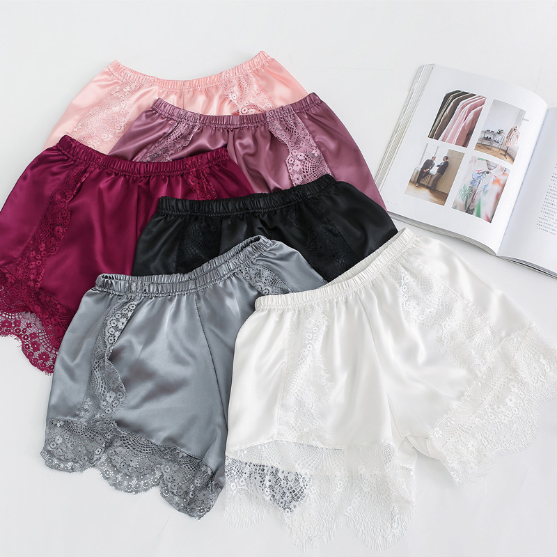 AliExpress Silk Lace Shorts Women Underwear Safety Short Pants Summer Sexy Thin Loose Knicker Panties Under Skirt Shorts Boxer Brief Shorty, view 2