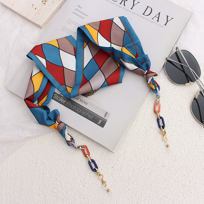 AliExpress Silk Ribbon Boho Acrylic Eyeglass Chain, view 3