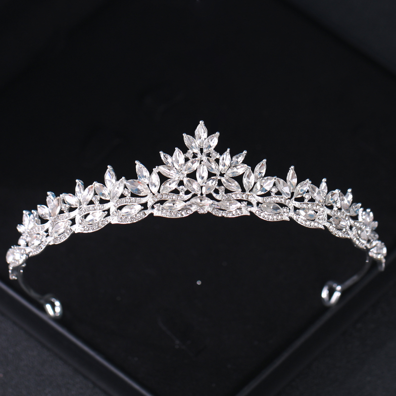AliExpress Silver Color Crystal Tiaras And Crowns Headband For Women Party Rhinestone Bridal Wedding Hair Accessories Jewelry Crown Tiara, view 6