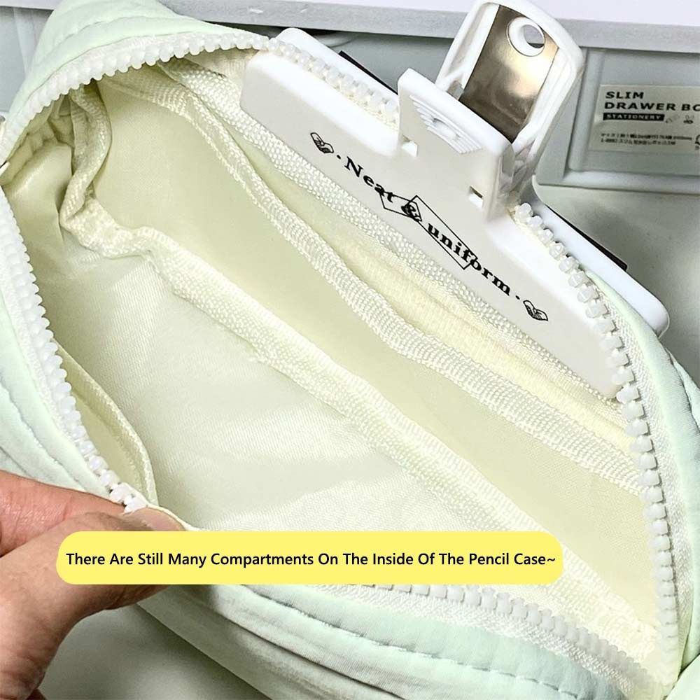 AliExpress Simplicity Solid Color Pen Bag Large Capacity Portable Stationery Bag Zipper Design Pen Box Students, view 2