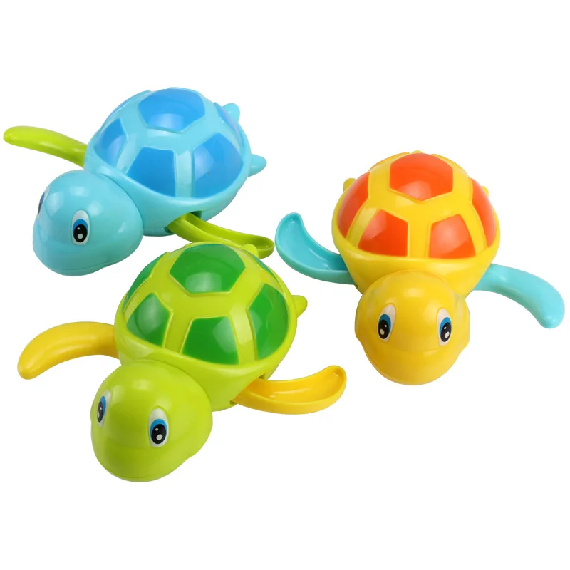 AliExpress Single Sale Cute Cartoon Animal Tortoise Classic Baby Water Toy Infant Swim Turtle Wound-up Chain Clockwork Kids Beach Bath Toys