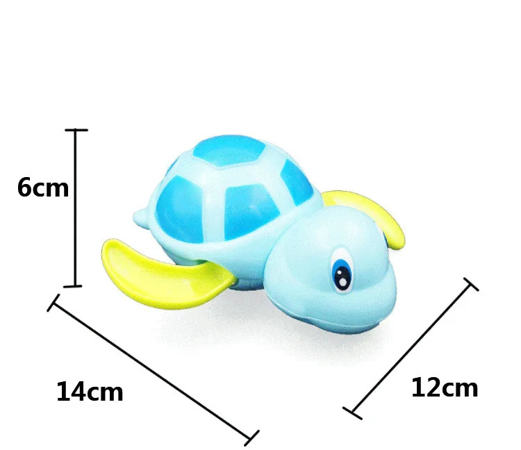 AliExpress Single Sale Cute Cartoon Animal Tortoise Classic Baby Water Toy Infant Swim Turtle Wound-up Chain Clockwork Kids Beach Bath Toys, view 6