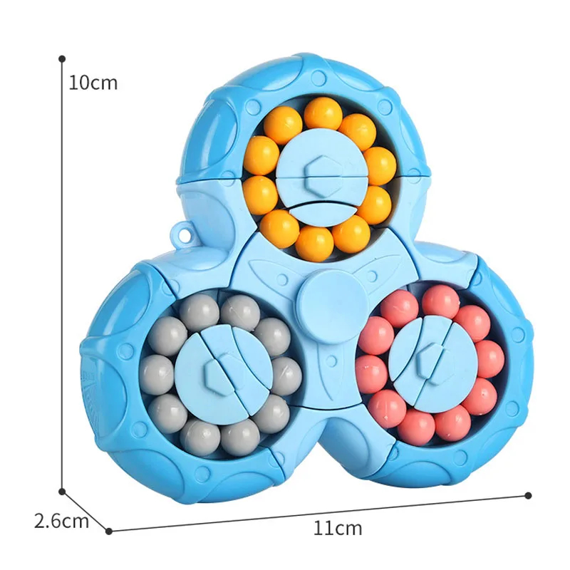 AliExpress Six-sided Rotation Finger Bean Intelligence Gyro Antistress Fingertip Cube Learning Educational Magic Disk For Kids, view 6