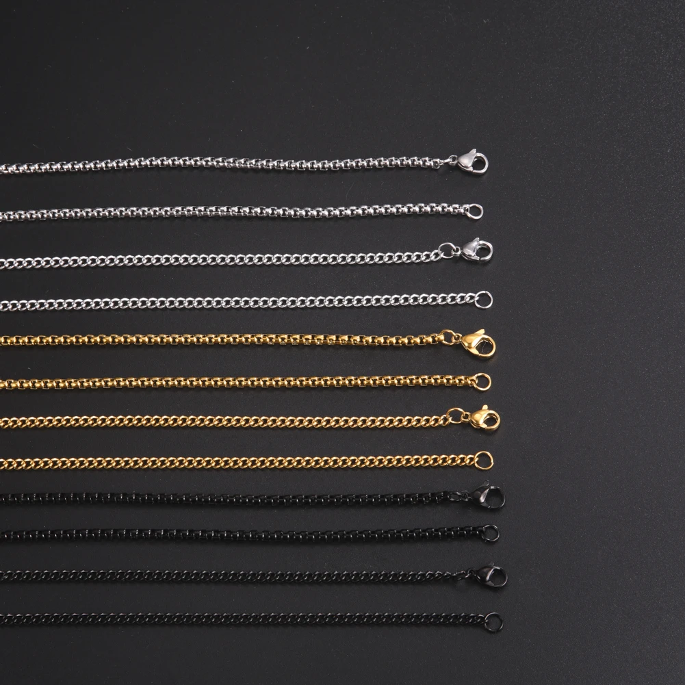 AliExpress Stainless Steel Box Chain Necklace for Men (60cm), view 2