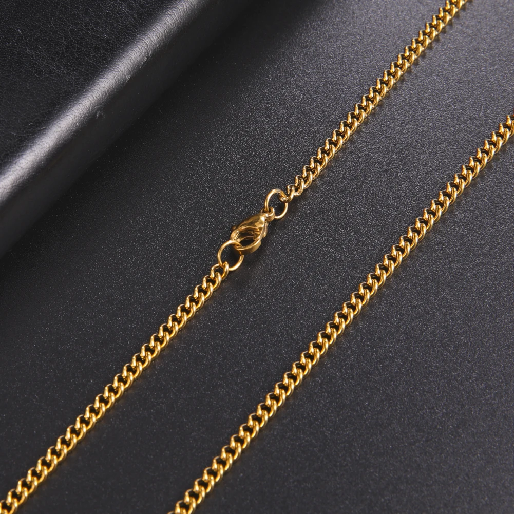 AliExpress Stainless Steel Box Chain Necklace for Men (60cm), view 3