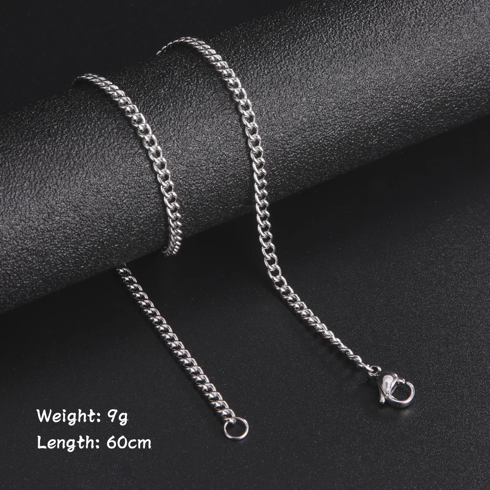 AliExpress Stainless Steel Box Chain Necklace for Men (60cm), view 4