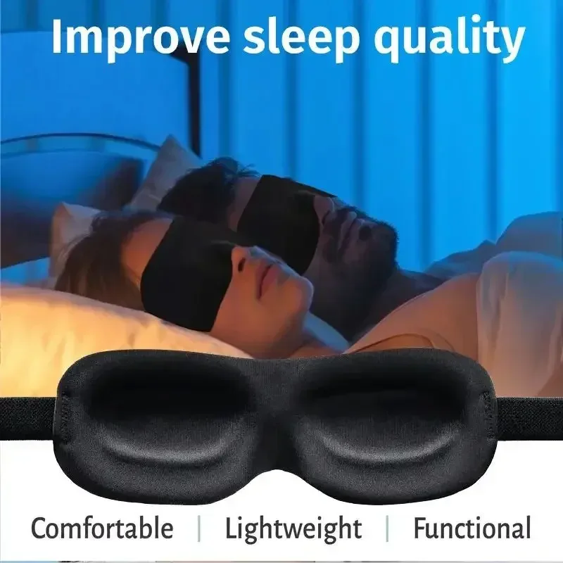 AliExpress Sleeping Mask Cover Slaapmasker  Blockout Eye Comfort  Blindfold Concave Light with Women Men Aid Eye Travel, view 5