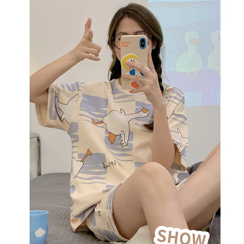 AliExpress Sleepwear Set Women Short Pajamas for Women Women's Summer Pajamas Pajama Sets Pijama Woman Home Wear Panties Sleep Lounge, view 2