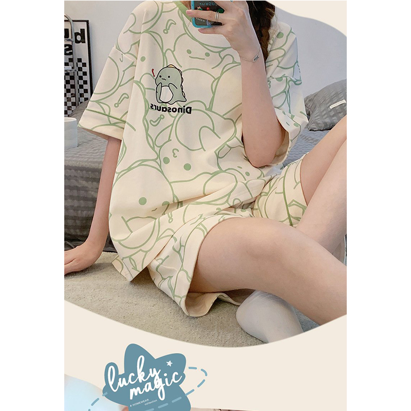 AliExpress Sleepwear Set Women Short Pajamas for Women Women's Summer Pajamas Pajama Sets Pijama Woman Home Wear Panties Sleep Lounge, view 3
