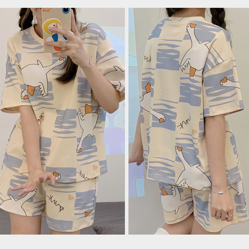 AliExpress Sleepwear Set Women Short Pajamas for Women Women's Summer Pajamas Pajama Sets Pijama Woman Home Wear Panties Sleep Lounge, view 5