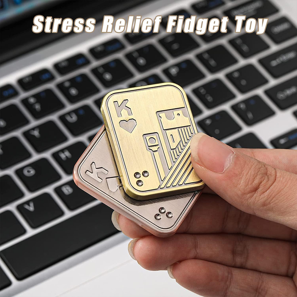 AliExpress Sliding Cover Push Card Micro Creative Fingertip Gyroscope, with Diverse Shapes, EDC Stress-Relieving Office Desktop Toys, view 2