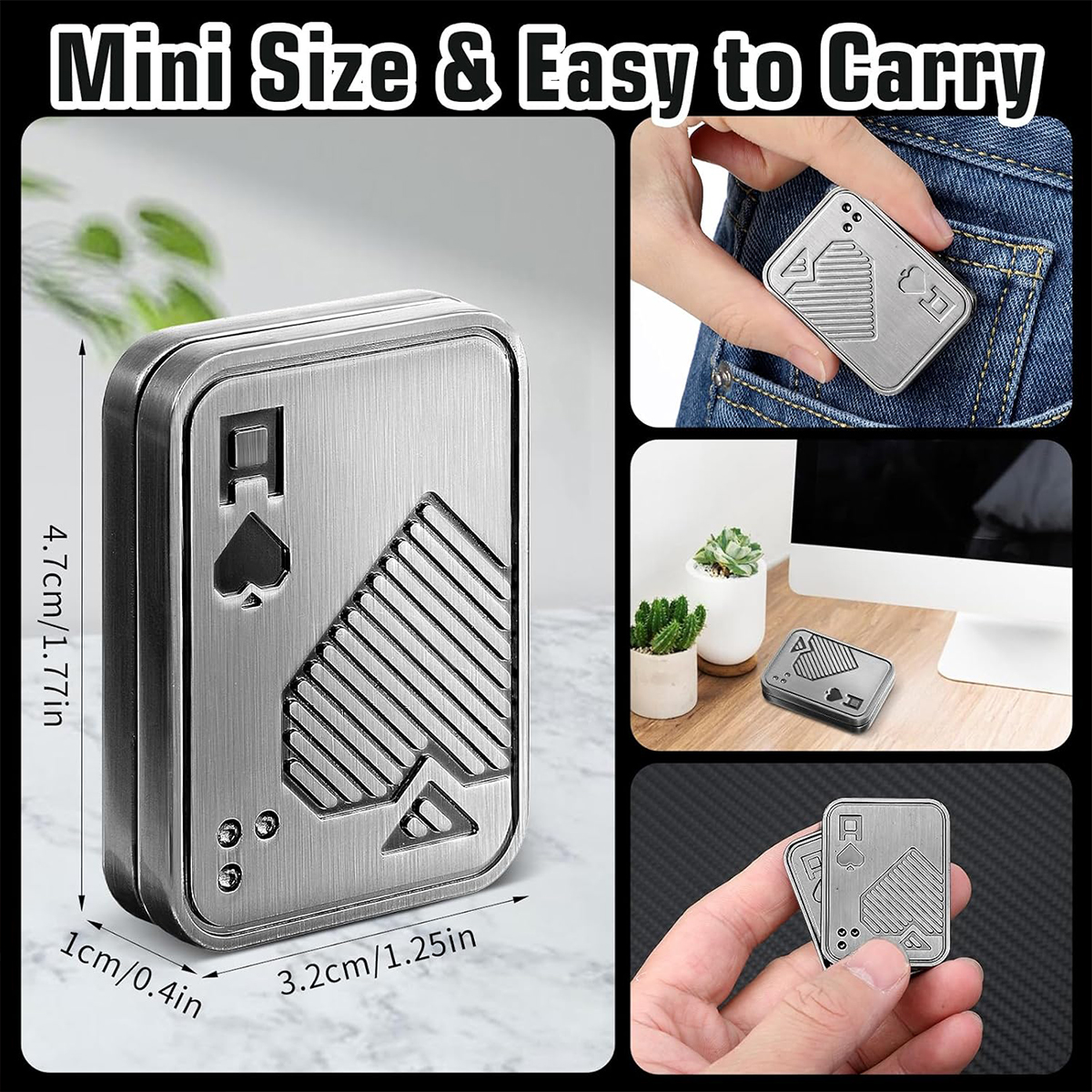 AliExpress Sliding Cover Push Card Micro Creative Fingertip Gyroscope, with Diverse Shapes, EDC Stress-Relieving Office Desktop Toys, view 4