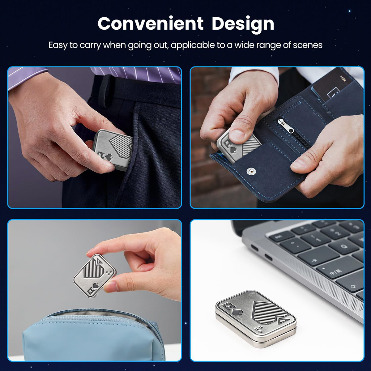 AliExpress Sliding Cover Push Card Micro Creative Fingertip Gyroscope, with Diverse Shapes, EDC Stress-Relieving Office Desktop Toys, view 6