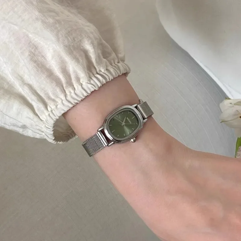 AliExpress Small Oval Dial Green Women's Quartz Watch