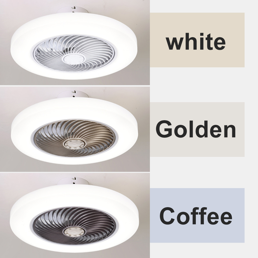 AliExpress Smart Ceiling Fan Fans With Lights Remote Control Bedroom Decor Ventilator Lamp 52cm Air Invisible Blades Silent, view 3