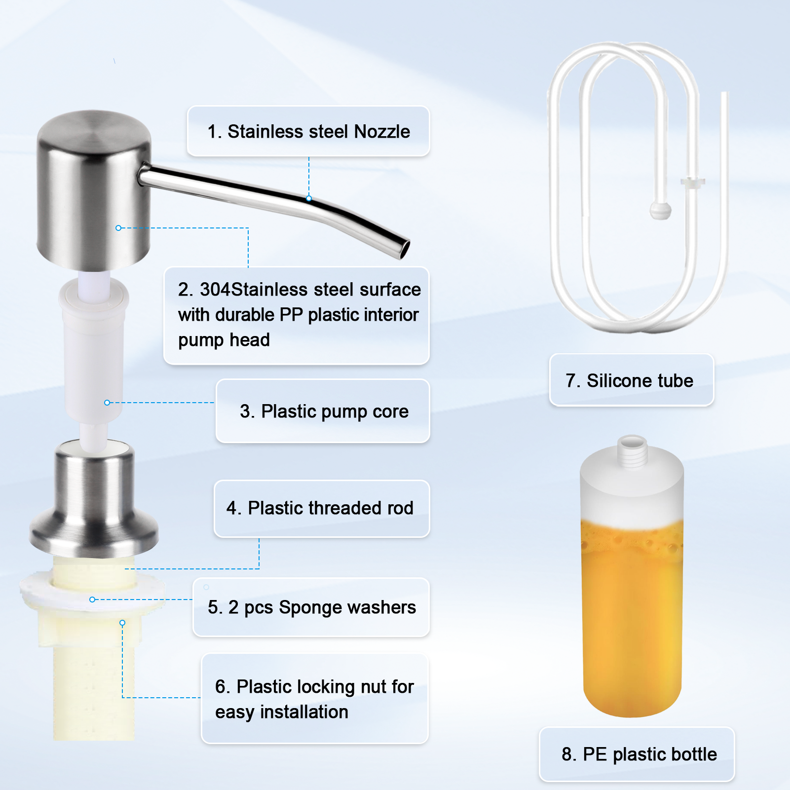 AliExpress Under-Sink Soap Dispenser Pump with Extension Tube, view 5
