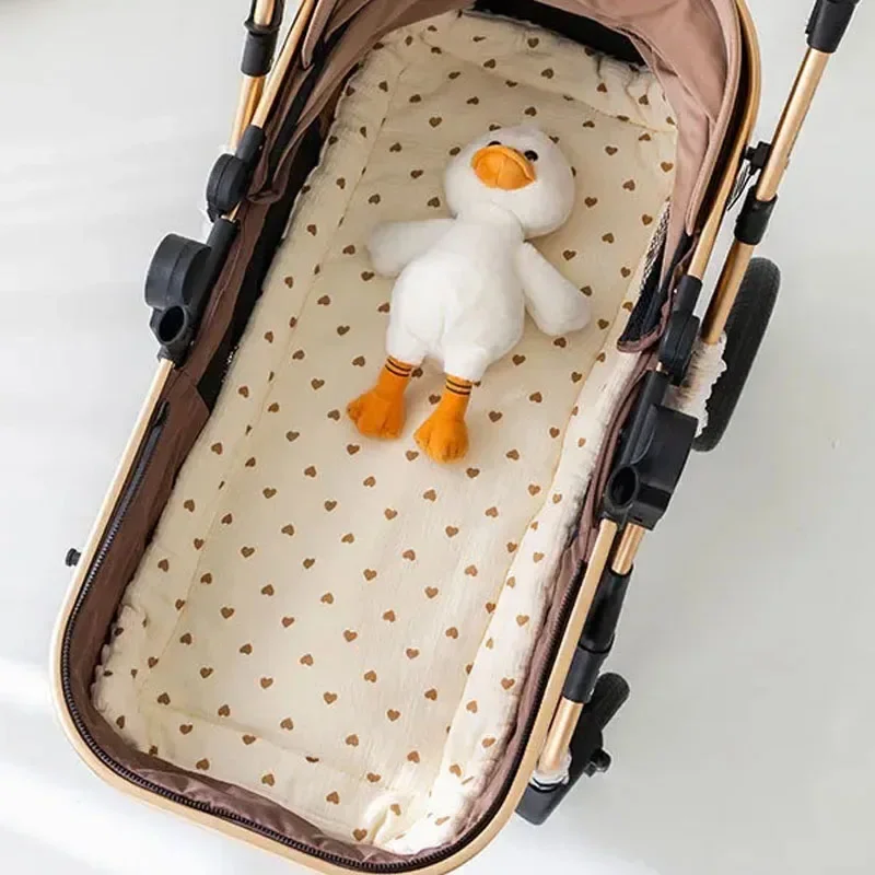 AliExpress Soft and Comfortable Baby Walking Thick Cartoon Bear Baby Stroller Cushion Cotton Shoulder Strap Baby Stroller Cushion, view 2