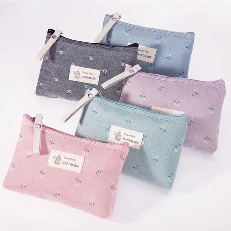 AliExpress Soft Canvas Dot Print Cosmetic Bag, view 3