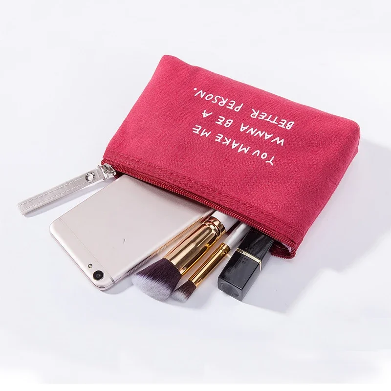 AliExpress Soft Canvas Dot Print Cosmetic Bag, view 6