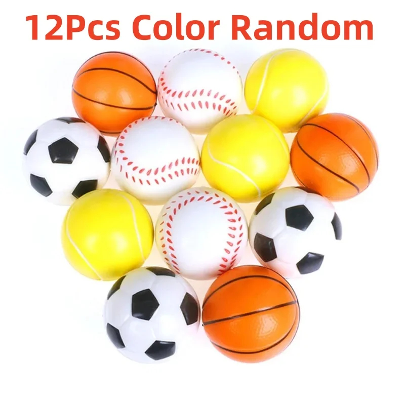 AliExpress Soft Foam Sponge Sports Stress Balls 12 Pack Football Basketball Baseball Tennis Fidget Toy Hand Exercise Anti Stress Relief