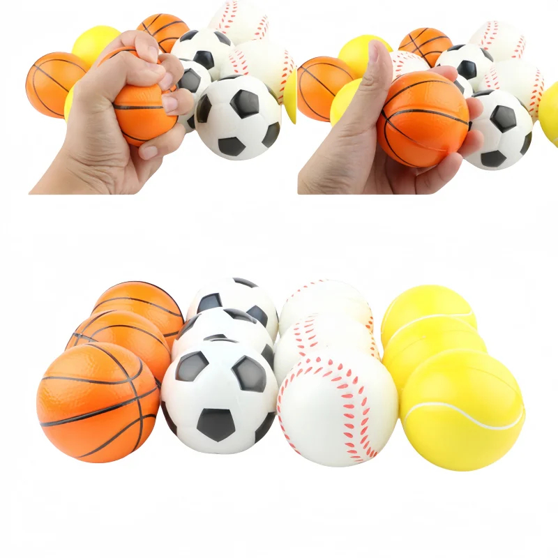 AliExpress Soft Foam Sponge Sports Stress Balls 12 Pack Football Basketball Baseball Tennis Fidget Toy Hand Exercise Anti Stress Relief, view 4