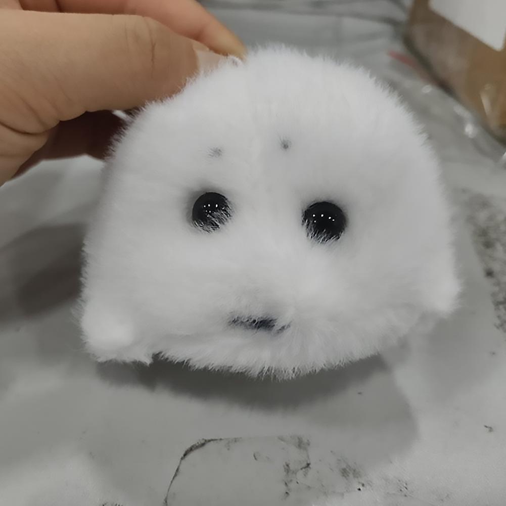 AliExpress Soft Grey Seal Plush Keychain White Seal Plushies Animal Pendant Fashion Stuffed Doll Keyring Car Key Accessories Car Ornaments, view 5