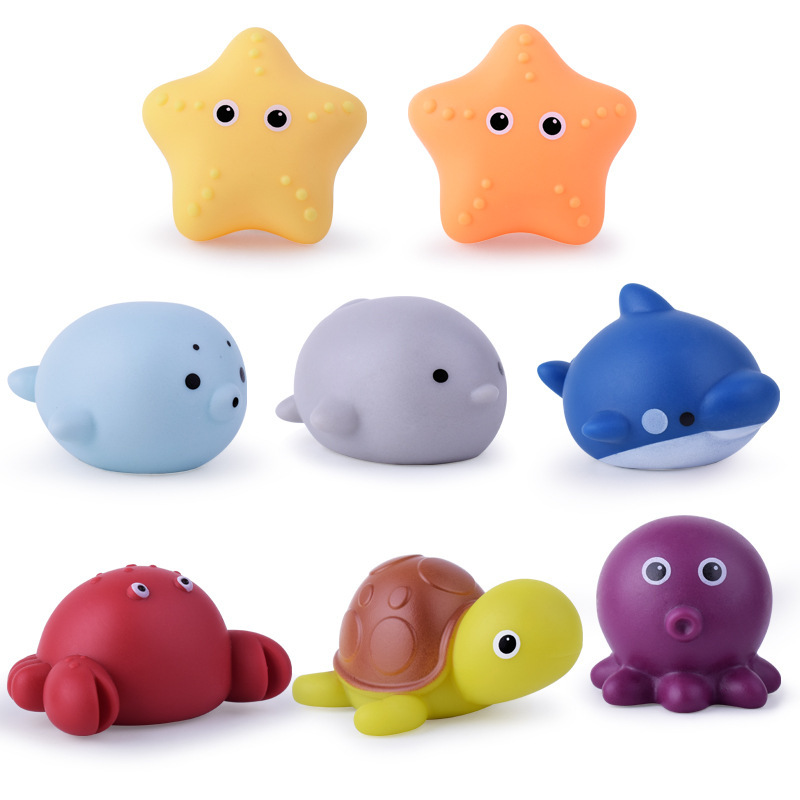 AliExpress Soft Rubber Sea Creature Figure Set Squeezable Water Spray  Interactive Gadget Random Mixed Ocean Acean Animal