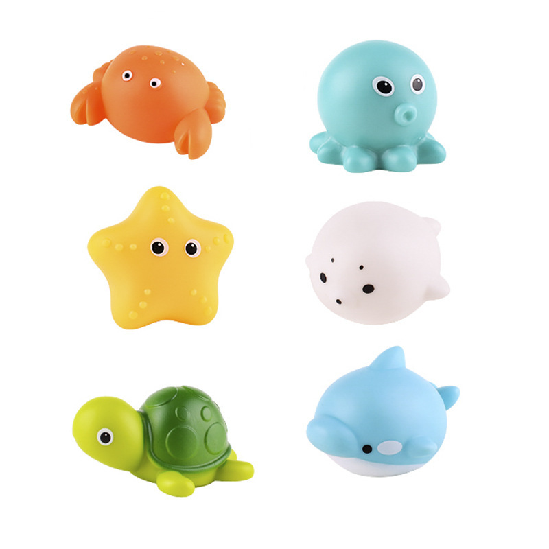 AliExpress Soft Rubber Sea Creature Figure Set Squeezable Water Spray  Interactive Gadget Random Mixed Ocean Acean Animal, view 2
