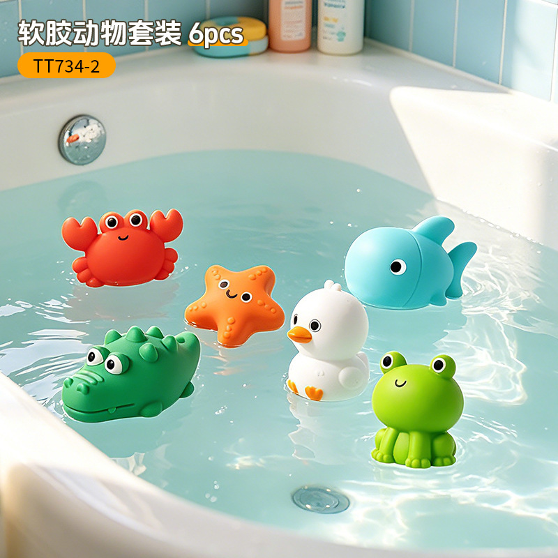 AliExpress Soft Rubber Sea Creature Figure Set Squeezable Water Spray  Interactive Gadget Random Mixed Ocean Acean Animal, view 3