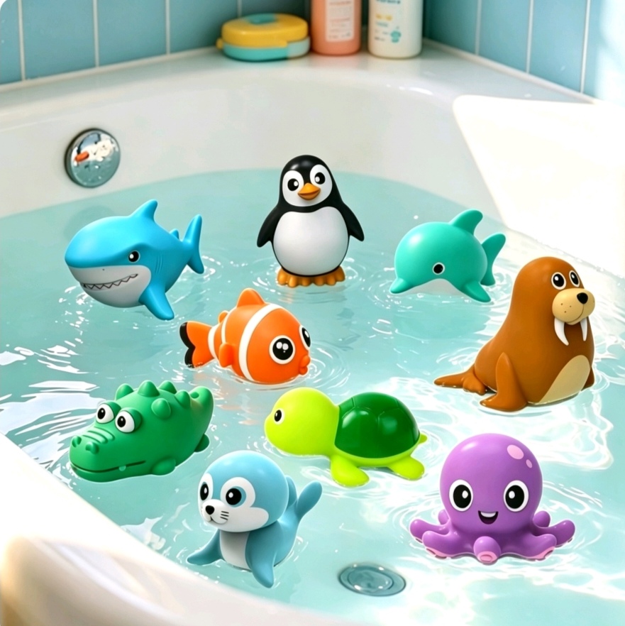 AliExpress Soft Rubber Sea Creature Figure Set Squeezable Water Spray  Interactive Gadget Random Mixed Ocean Acean Animal, view 4