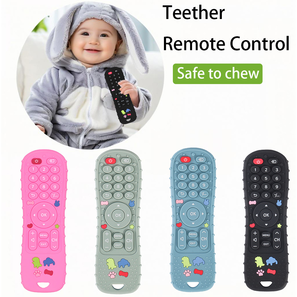 AliExpress Soft Silicone Teether in Remote Control Shape Ideal Soft Teething Toy for Babies Perfect Children's Holiday Gift