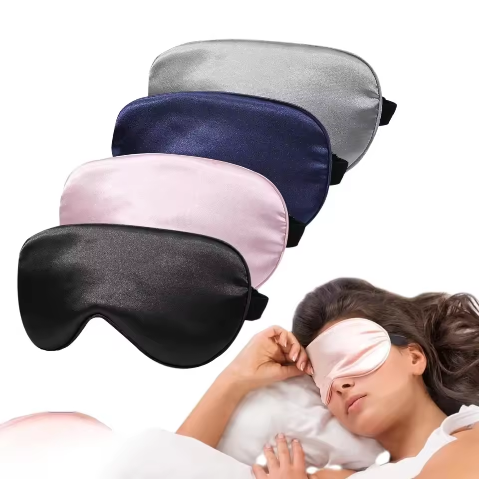 AliExpress Soft Silk Sleep Mask Eye Masks Coversfor Sleep 100% Blackout Zero Eye Pressure Blindfold with Adjustable Strap Mask Eye Patch