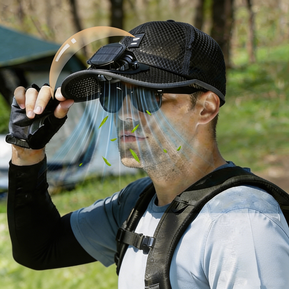 AliExpress Solar Baseball Cap with Fan, Sun Protection USB Charging Fan Mesh Hat for Summer Outdoor Travel Fishing Camping Beach Golf