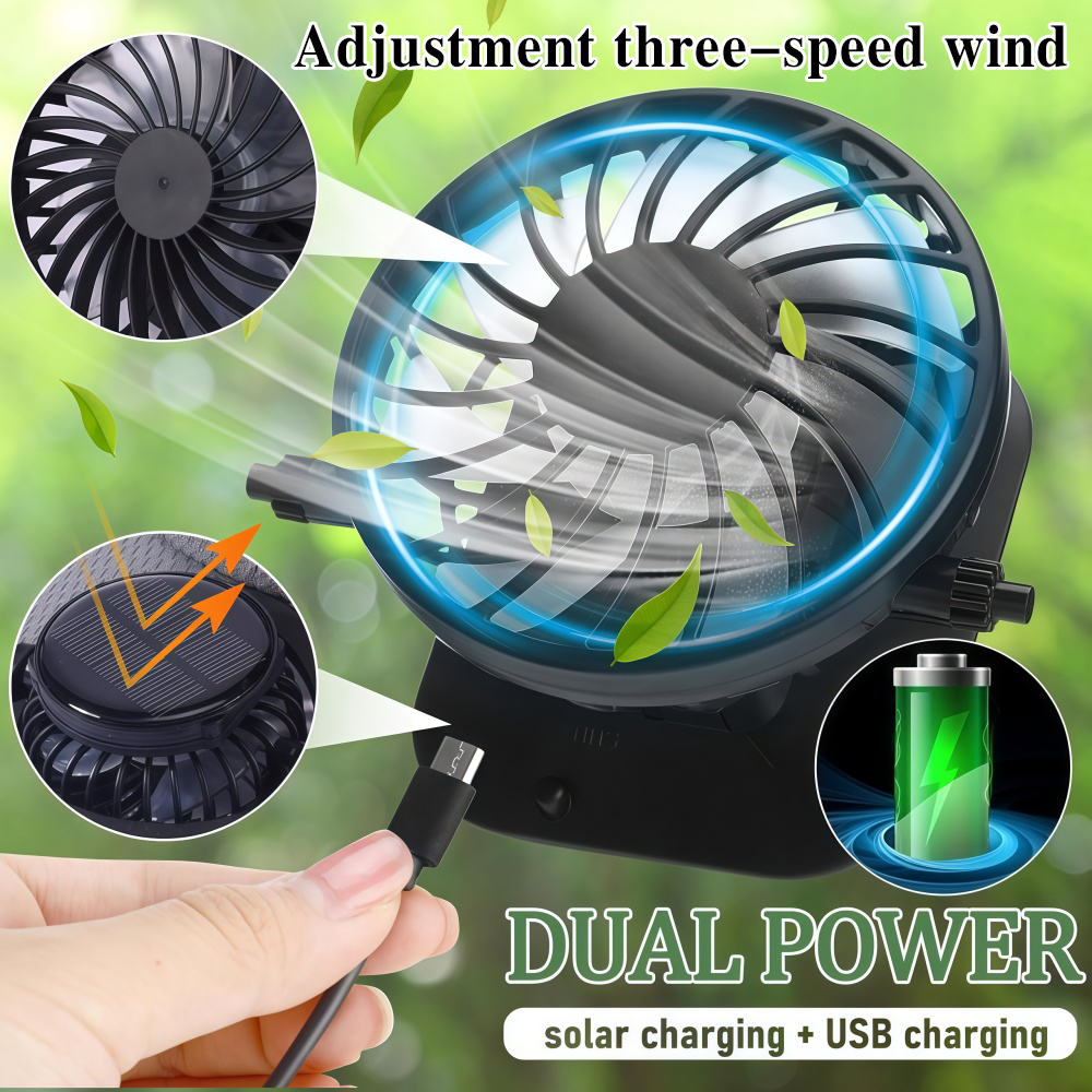 AliExpress Solar Baseball Cap with Fan, Sun Protection USB Charging Fan Mesh Hat for Summer Outdoor Travel Fishing Camping Beach Golf, view 3