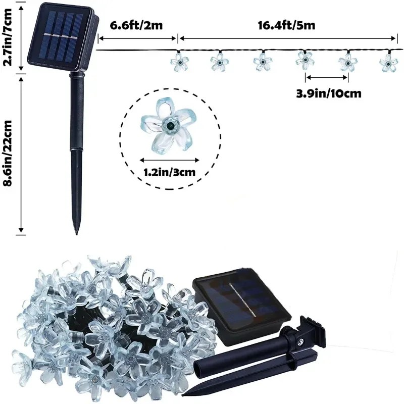 AliExpress Solar Cherry Blossom Garden String Lights, view 6