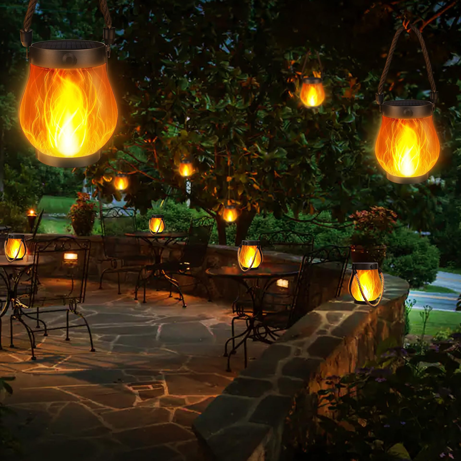 AliExpress Solar Flame Rope Hanging Lantern, view 5
