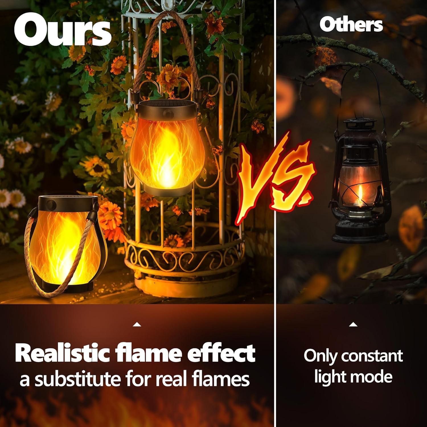 AliExpress Solar Flame Rope Lantern with Type-C Charging, view 2