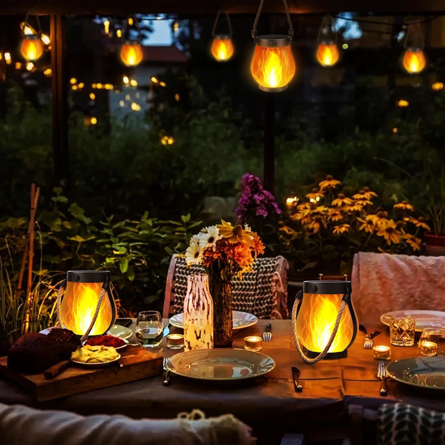 AliExpress Solar Flame Rope Lantern with Type-C Charging, view 4