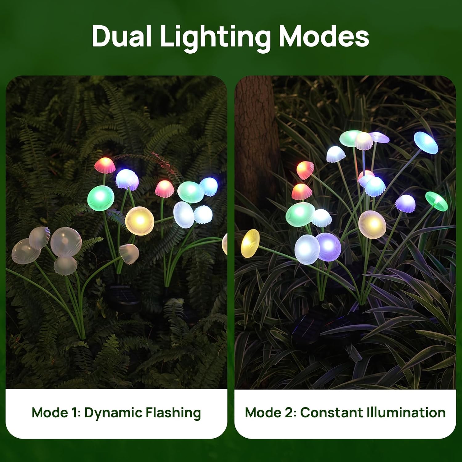 AliExpress Solar Garden Lights Dual Mode LED Solar Mushroom Lights Waterproof Decor Yard Patio Pathway Jellyfish for Garden Ambiance, view 4