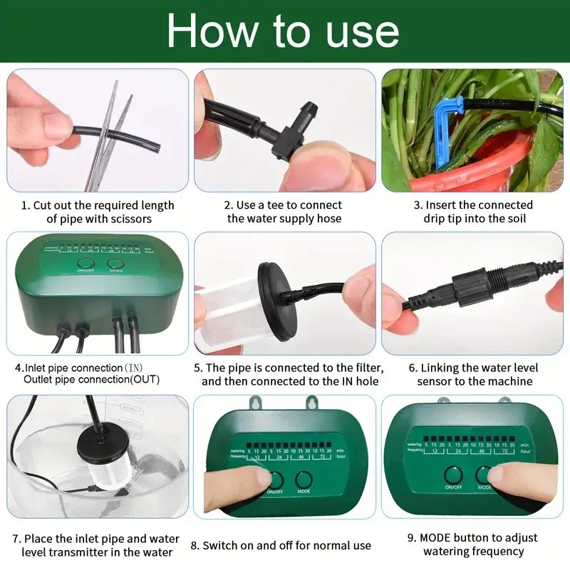 AliExpress Solar Plant Irrigation Kit with Built-In Battery, view 4