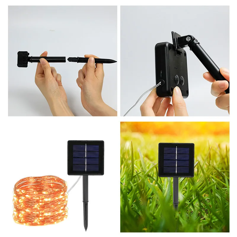 AliExpress Solar Outdoor Waterproof LED Fairy String Lights, view 3