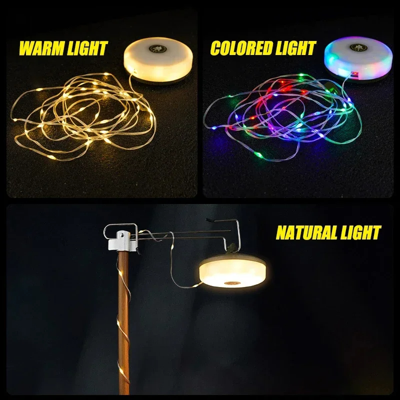 AliExpress 10 m Solar Camping String Light with Hook, view 5