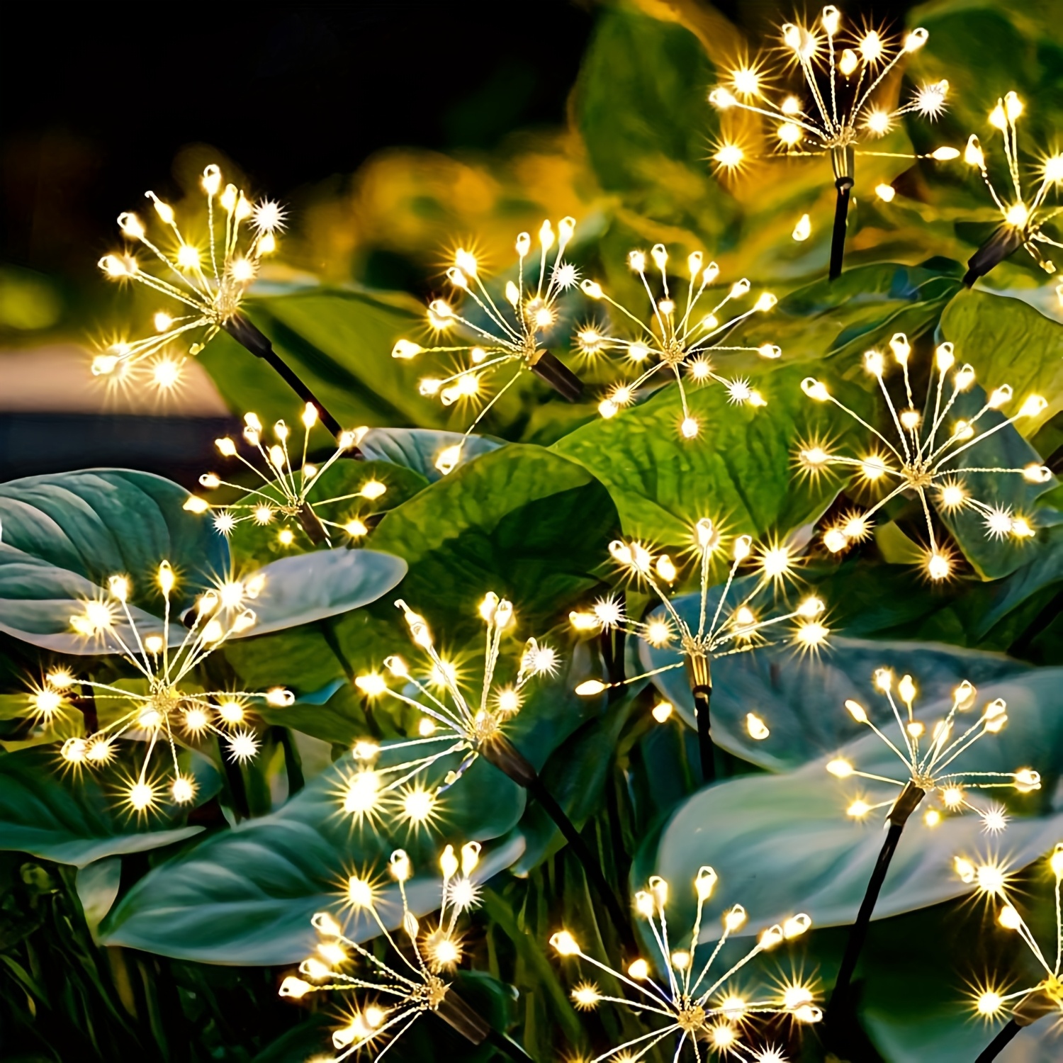 AliExpress Solar Dandelion Firework Fairy String Lights, view 3