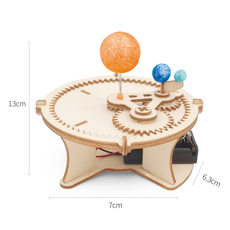 AliExpress Solar System Astronomy Sun Earth Moon Planet Model DIY Wooden Puzzle Mechanical Kit Science Stem Educational Toys for Children, view 5
